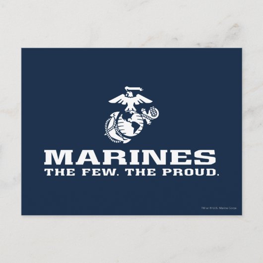 USMC de weinige Logo gestapeld rond - wit Briefkaart (Voorkant)