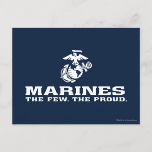 USMC de weinige Logo gestapeld rond - wit Briefkaart