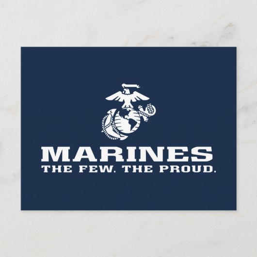 USMC de weinige Logo gestapeld rond - wit Feestdagenkaart (Voorkant)