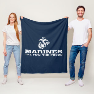 USMC de weinige Logo gestapeld rond - wit Fleece Deken