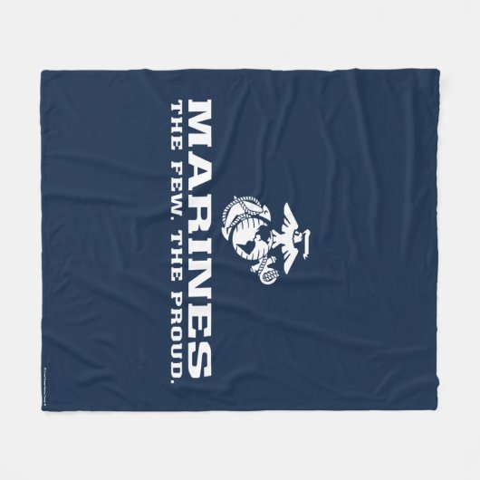 USMC de weinige Logo gestapeld rond - wit Fleece Deken (Voorkant (Horizontaal))