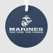 USMC de weinige Logo gestapeld rond - wit Ornament (achterkant)