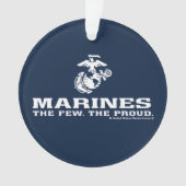 USMC de weinige Logo gestapeld rond - wit Ornament (voorkant)