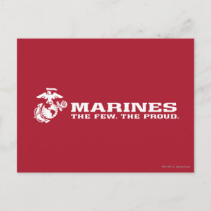 USMC de weinige rode Logo - wit Briefkaart