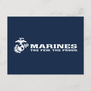 USMC de weinige rode Logo - wit Feestdagenkaart