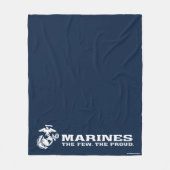 USMC de weinige rode Logo - wit Fleece Deken (Voorkant)