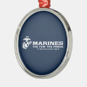 USMC de weinige rode Logo - wit Metalen Ornament (Links)