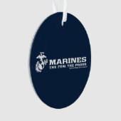 USMC de weinige rode Logo - wit Ornament (voorkant)