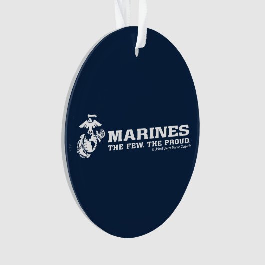 USMC de weinige rode Logo - wit Ornament (voorkant)