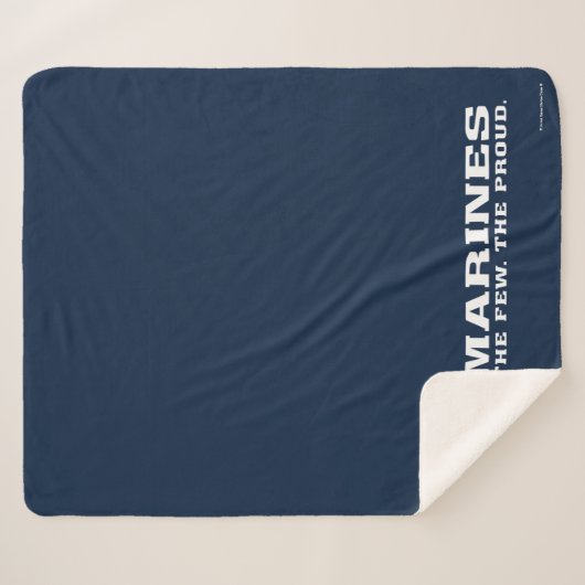 USMC de weinige rode Logo - wit Sherpa Deken (Voorkant (horizontaal))
