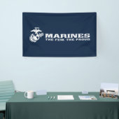 USMC de weinige rode Logo - wit Spandoek (Beurs)