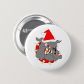 USMC Devil Dog Kerstmis Ronde Button 5,7 Cm (Voorkant /achterkant)