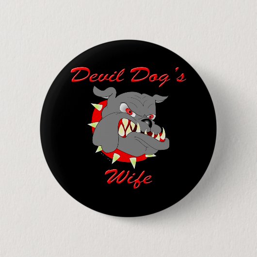 USMC Devil Dog's vrouw Ronde Button 5,7 Cm (Voorkant)