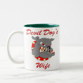 USMC Devil Dog's vrouw Tweekleurige Koffiemok (Links)