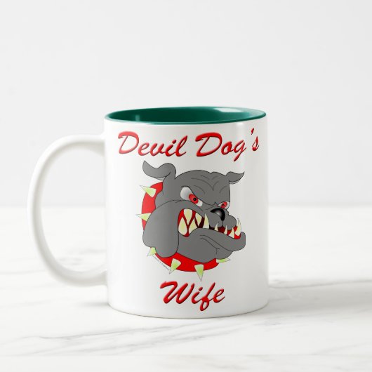 USMC Devil Dog's vrouw Tweekleurige Koffiemok (Links)