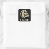 USMC Dog Vierkante Sticker (Tas)