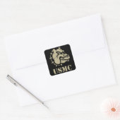 USMC Dog Vierkante Sticker (Envelop)