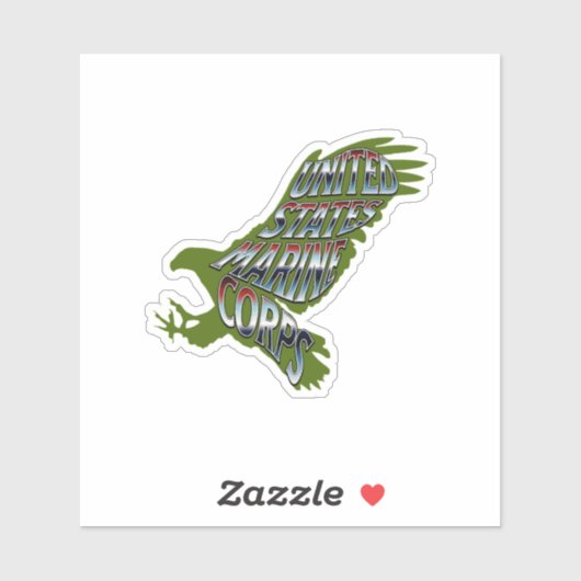 USMC Eagle Vinyl Sticker (Vel)