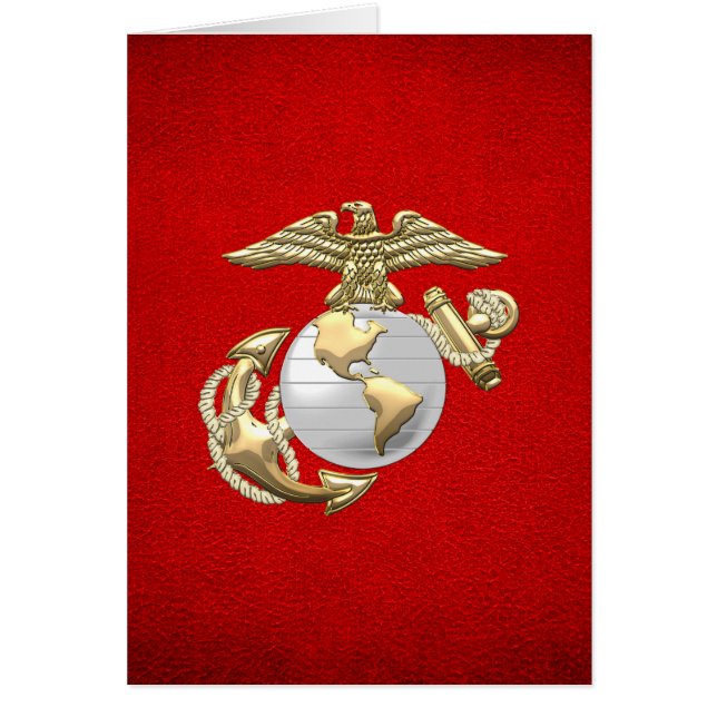 USMC Eagle, Wereldbol & Anchor (EGA) [3D] (Voorkant)