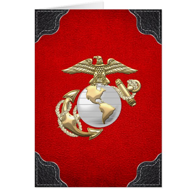 USMC Eagle, Wereldbol & Anchor (EGA) [3D] (Voorkant)