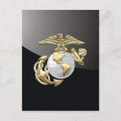 USMC Eagle, Wereldbol & Anchor (EGA) [3D] Briefkaart (Voorkant)