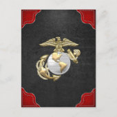 USMC Eagle, Wereldbol & Anchor (EGA) [3D] Briefkaart (Voorkant)