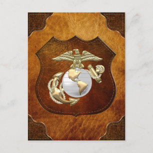 USMC Eagle, Wereldbol & Anchor (EGA) [3D] Briefkaart