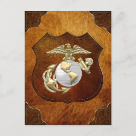 USMC Eagle, Wereldbol & Anchor (EGA) [3D] Briefkaart