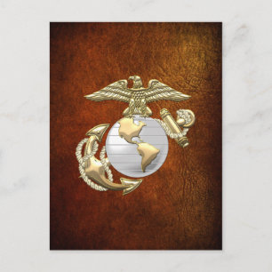 USMC Eagle, Wereldbol & Anchor (EGA) [3D] Briefkaart