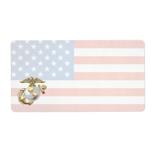 USMC Eagle, Wereldbol & Anchor (EGA) [3D] Etiket (Voorkant)