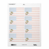 USMC Eagle, Wereldbol & Anchor (EGA) [3D] Etiket (Full Sheet)