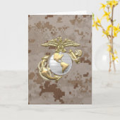 USMC Eagle, Wereldbol & Anchor (EGA) [3D] Kaart (Gele Bloem)
