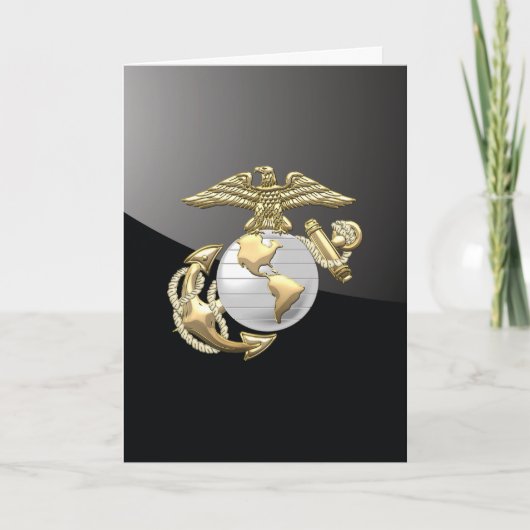 USMC Eagle, Wereldbol & Anchor (EGA) [3D] Kaart (Voorkant)