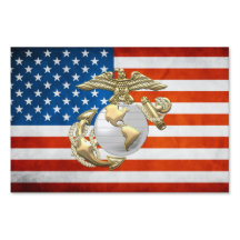 USMC Eagle, Wereldbol & Anchor (EGA) [3D]