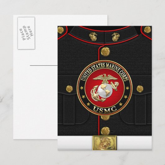 USMC EGA [Special Edition] [3D] Briefkaart (Voorkant / Achterkant)