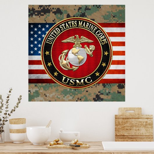 USMC EGA [Special Edition] [3D] Poster (Keuken)
