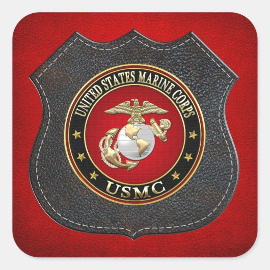 USMC EGA [Special Edition] [3D] Vierkante Sticker (Voorkant)
