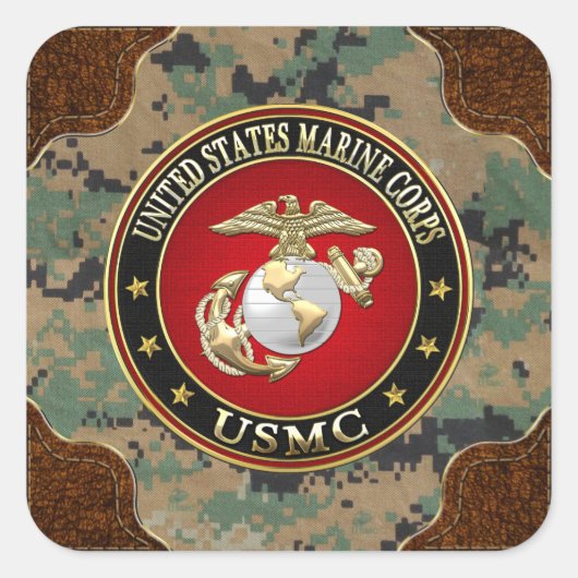 USMC EGA [Special Edition] [3D] Vierkante Sticker (Voorkant)