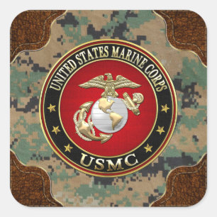 USMC EGA [Special Edition] [3D] Vierkante Sticker