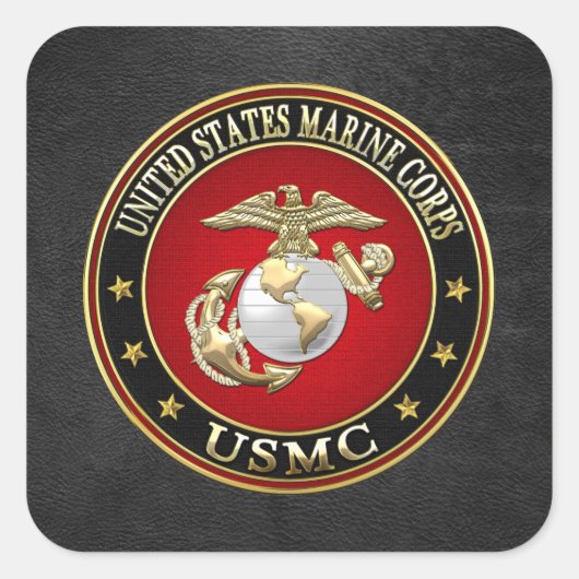 USMC EGA [Special Edition] [3D] Vierkante Sticker (Voorkant)