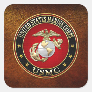 USMC EGA [Special Edition] [3D] Vierkante Sticker