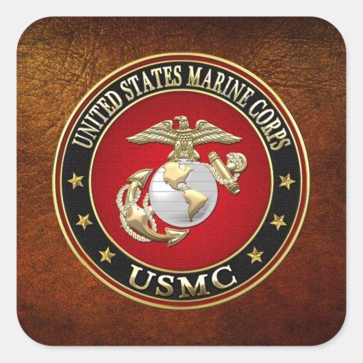 USMC EGA [Special Edition] [3D] Vierkante Sticker (Voorkant)