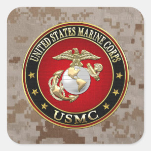USMC EGA [Special Edition] [3D] Vierkante Sticker