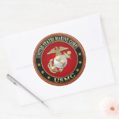 USMC EGA [Speciale editie][3D] Ronde Sticker (Envelop)