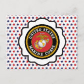 USMC Emblem met rode, witte en blauwe sterren Briefkaart (Voorkant)