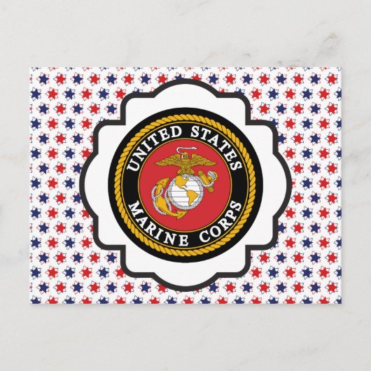 USMC Emblem met rode, witte en blauwe sterren Briefkaart (Voorkant)