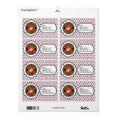 USMC Emblem met rode, witte en blauwe sterren Etiket (Full Sheet)