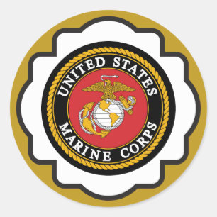 USMC Emblem Ronde Sticker