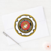 USMC Emblem Ronde Sticker (Envelop)