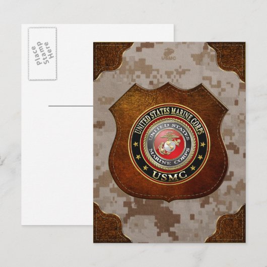 USMC Emblem [Special Edition] [3D] Briefkaart (Voorkant / Achterkant)